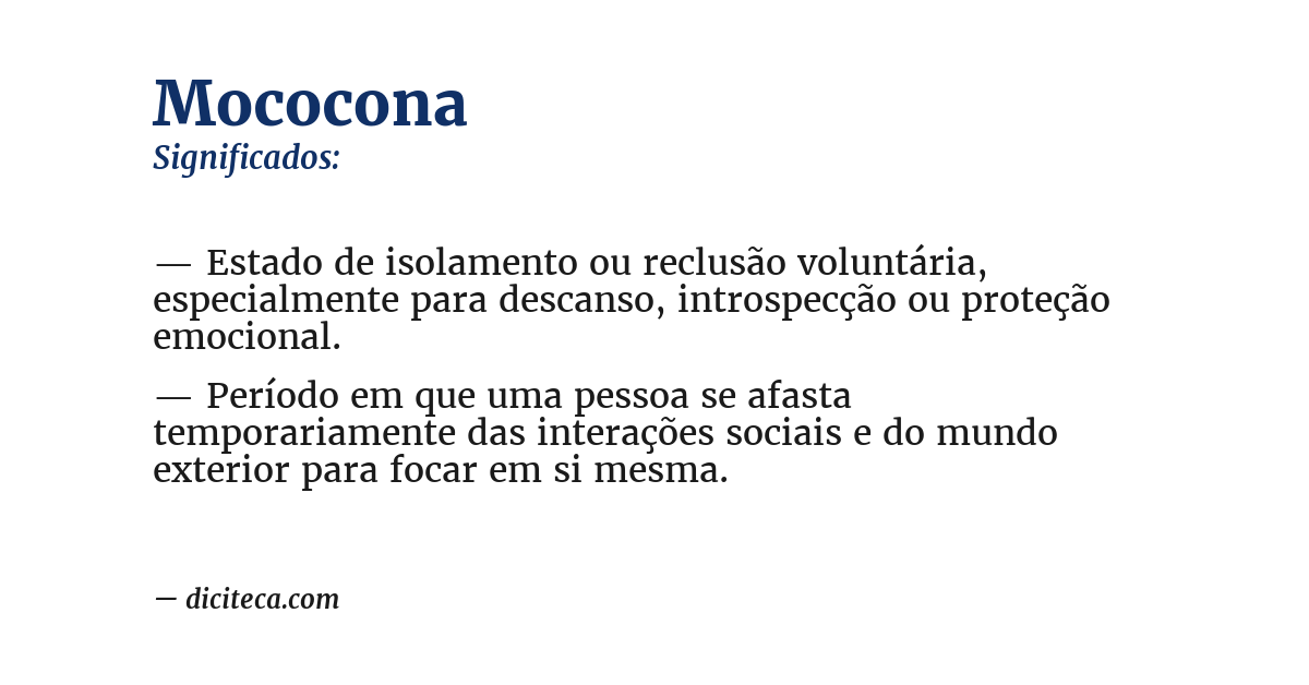 Significado de mococona