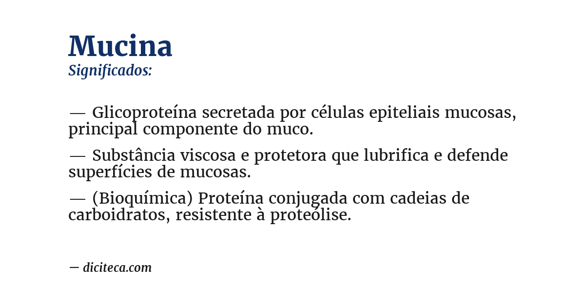 Significado de mucina