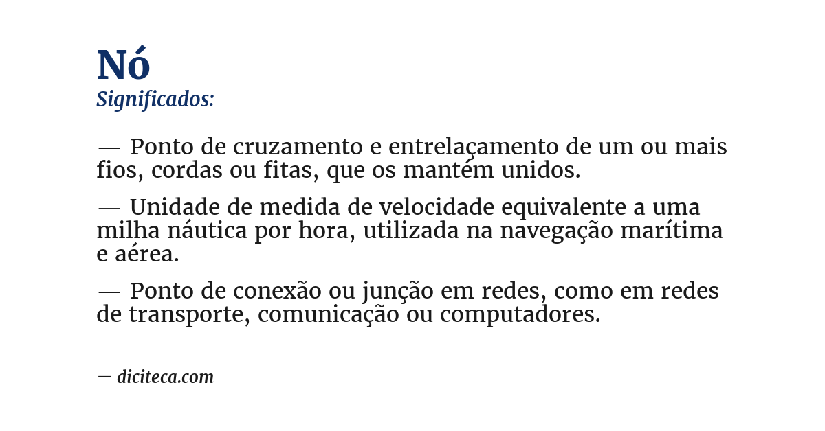 Significado de nó