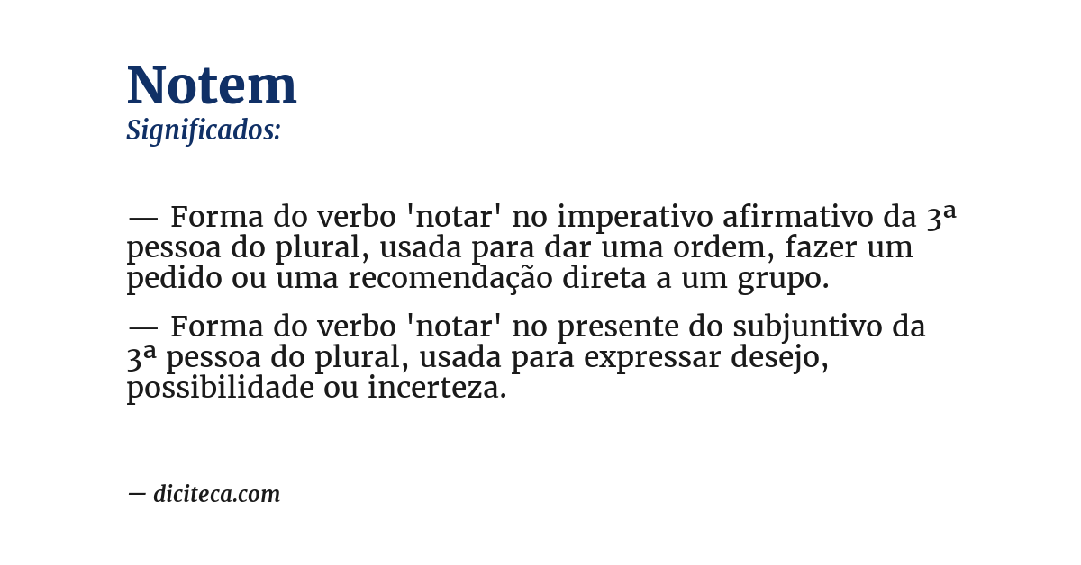 Significado de notem