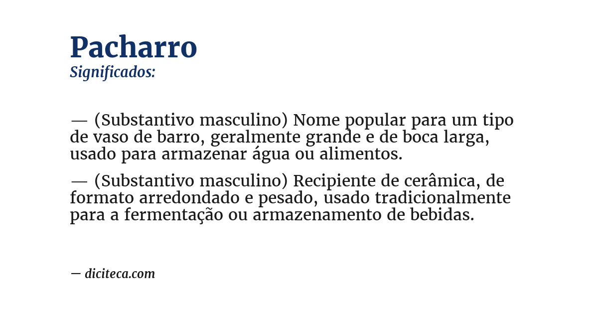Significado de pacharro