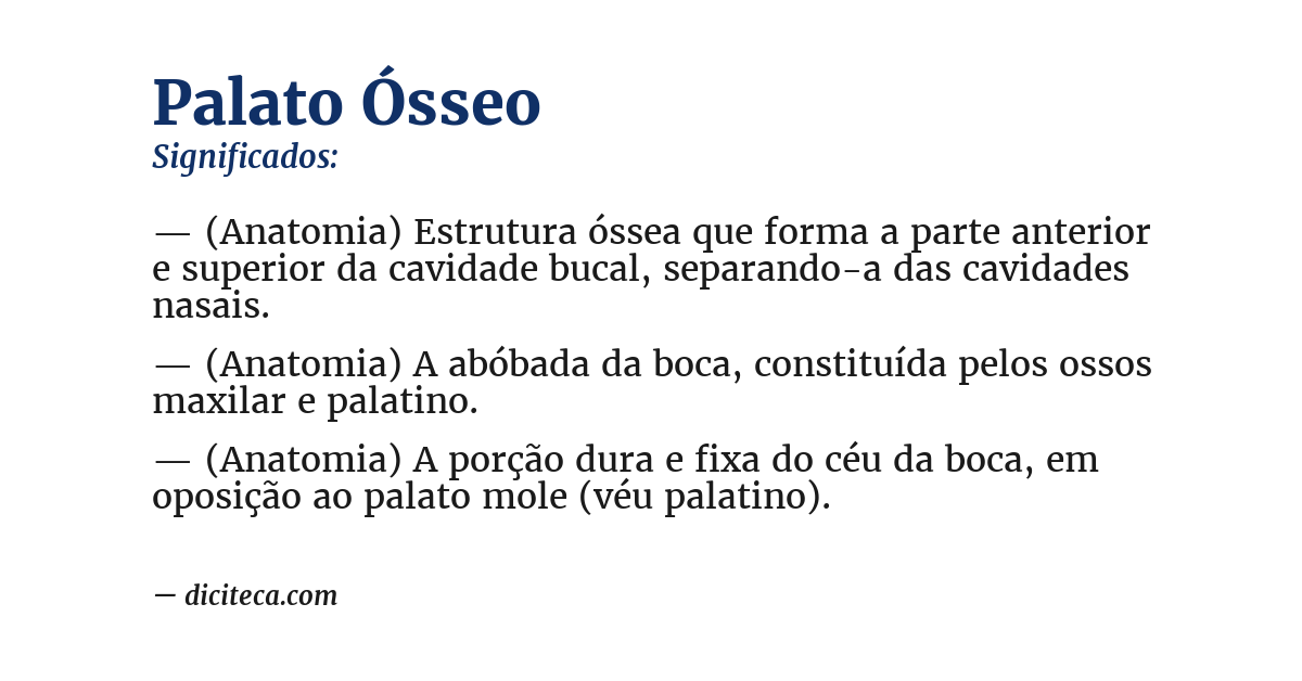 Significado de palato ósseo