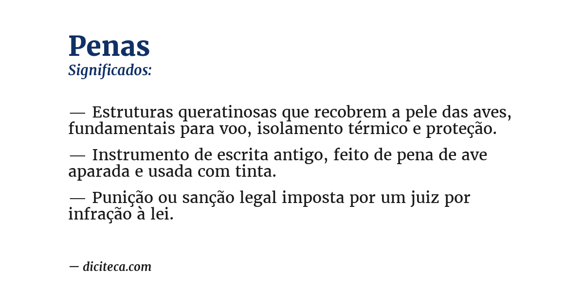 Significado de penas