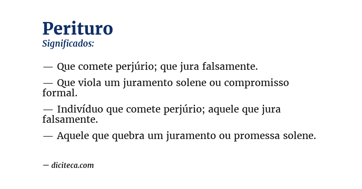 Significado de perituro