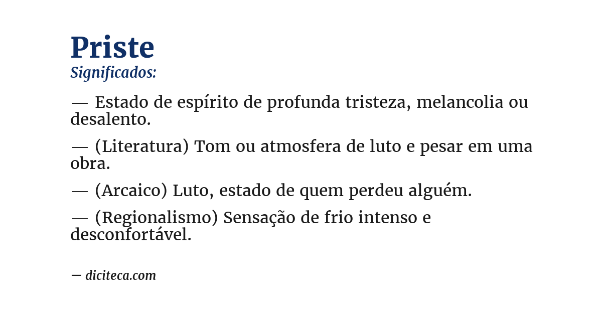 Significado de priste