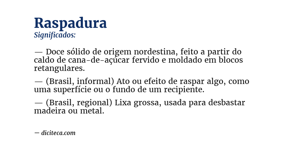 Significado de raspadura
