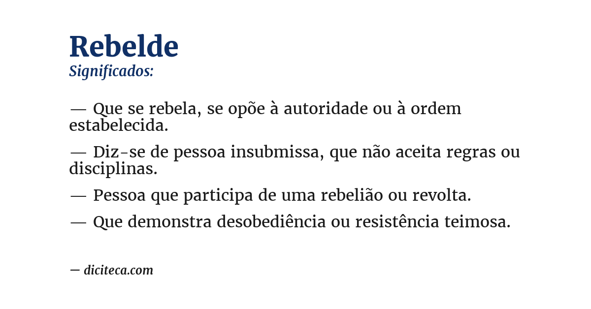 Significado de rebelde