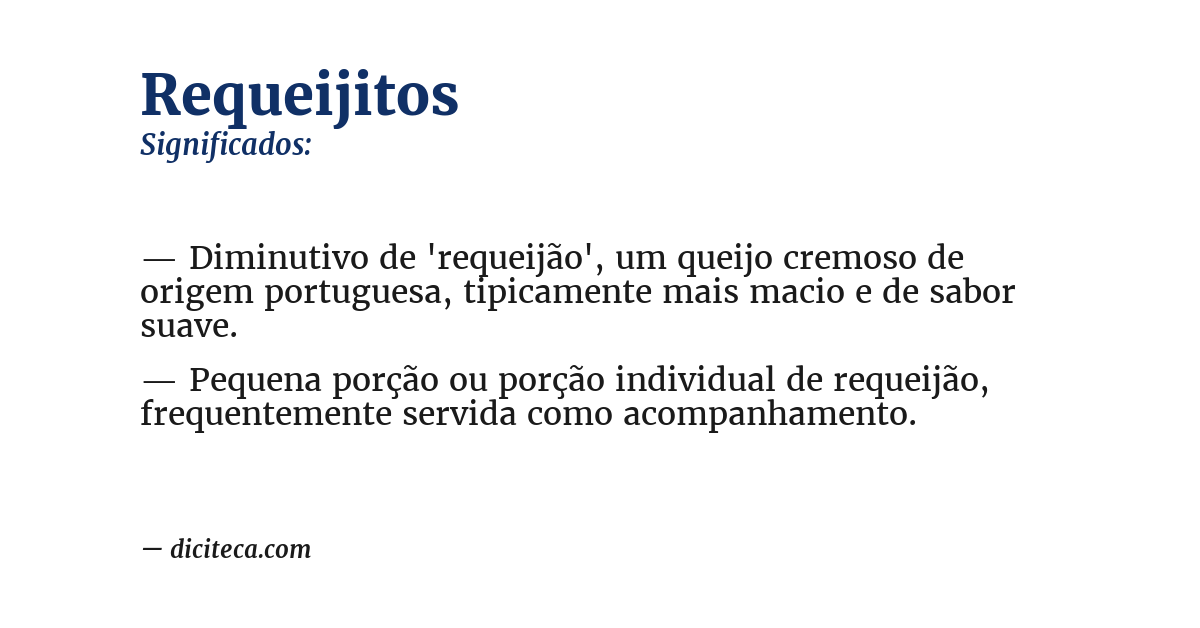Significado de requeijitos