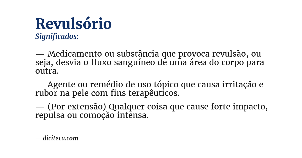 Significado de revulsório