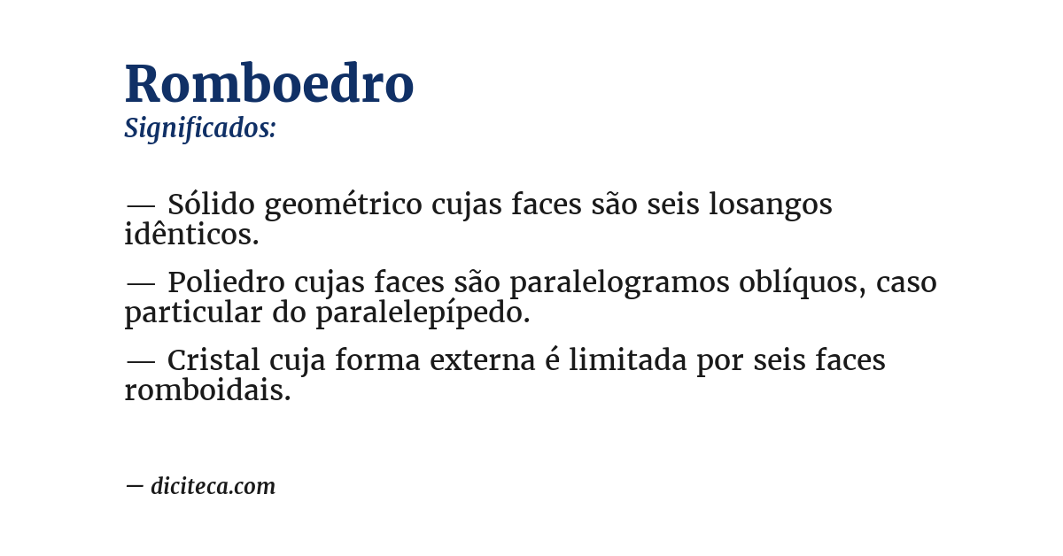 Significado de romboedro
