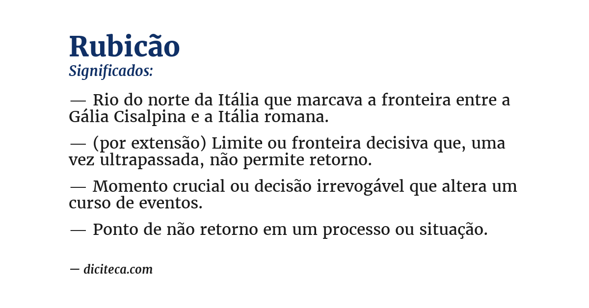 Significado de rubicão