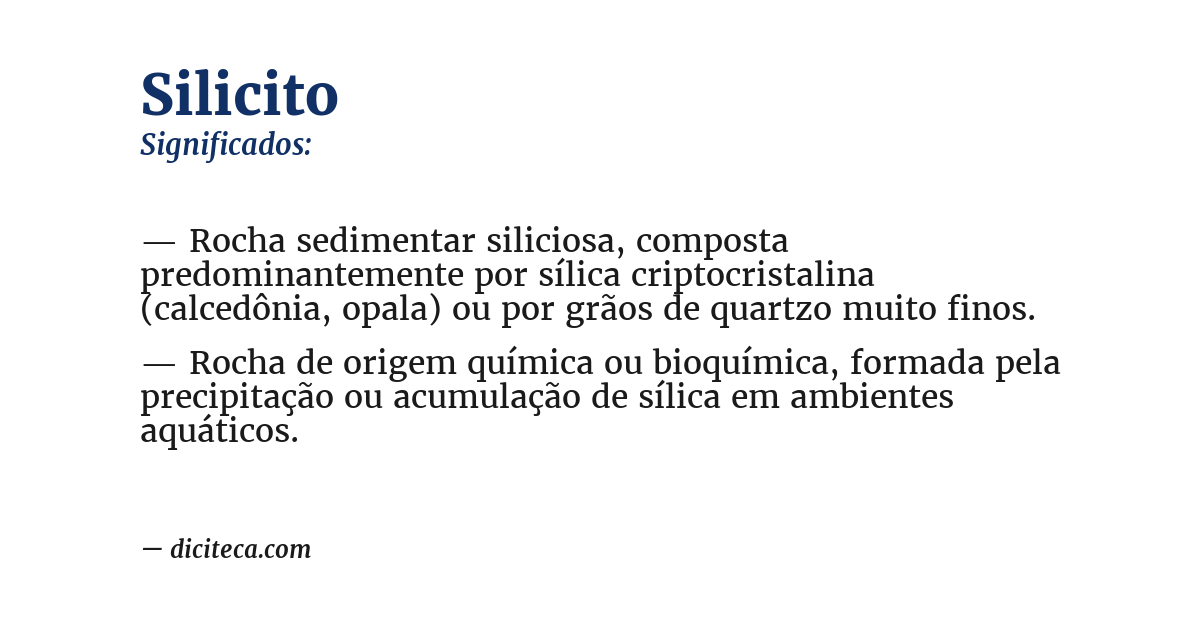 Significado de silicito