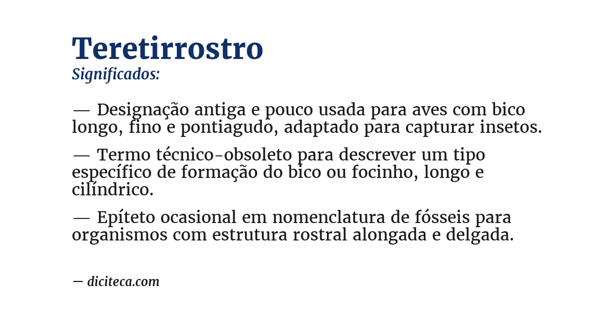 Significado de teretirrostro