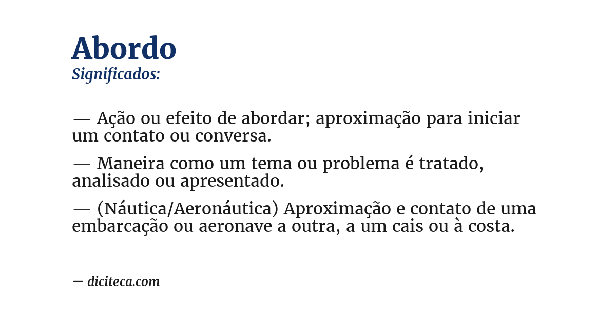 Significado de abordo