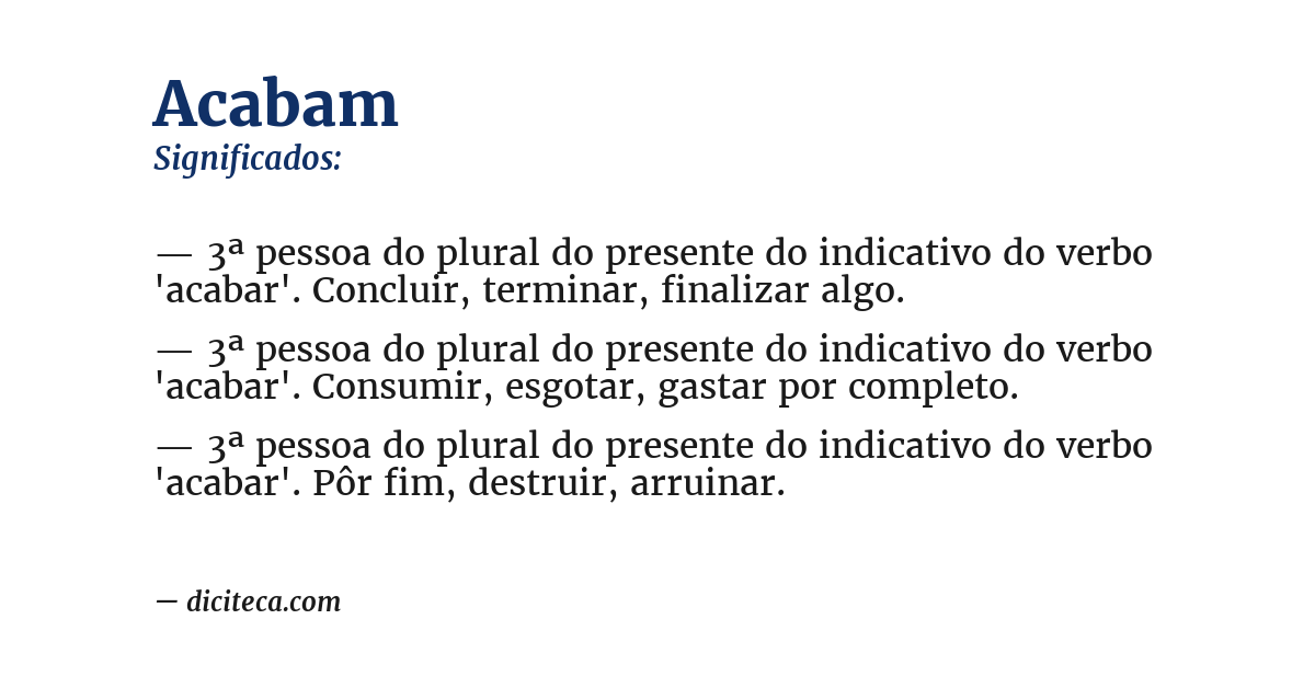 Significado de acabam