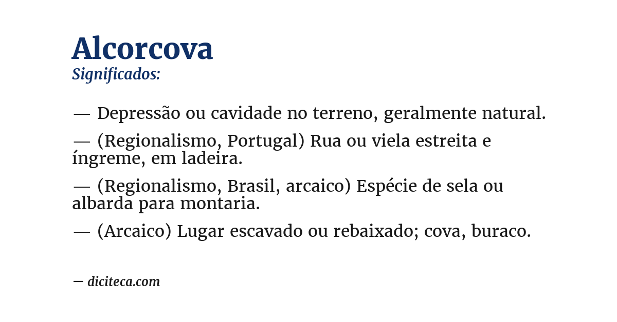 Significado de alcorcova