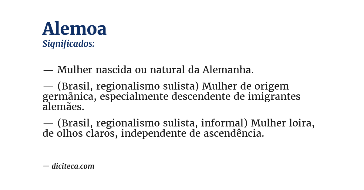 Significado de alemoa