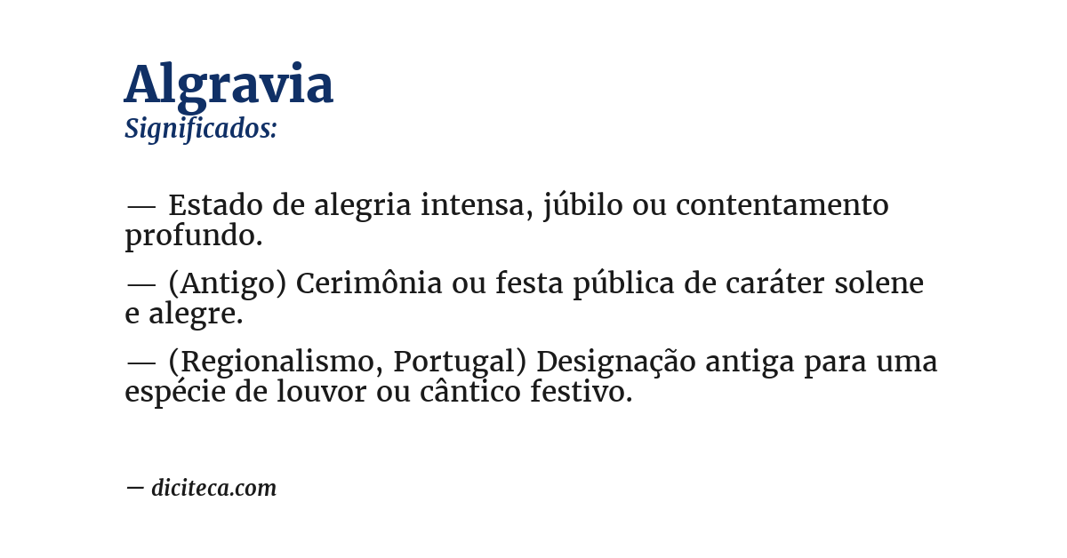 Significado de algravia