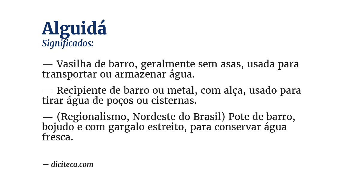 Significado de alguidá