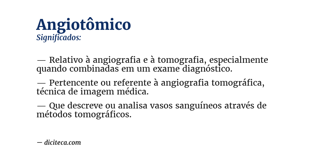 Significado de angiotômico