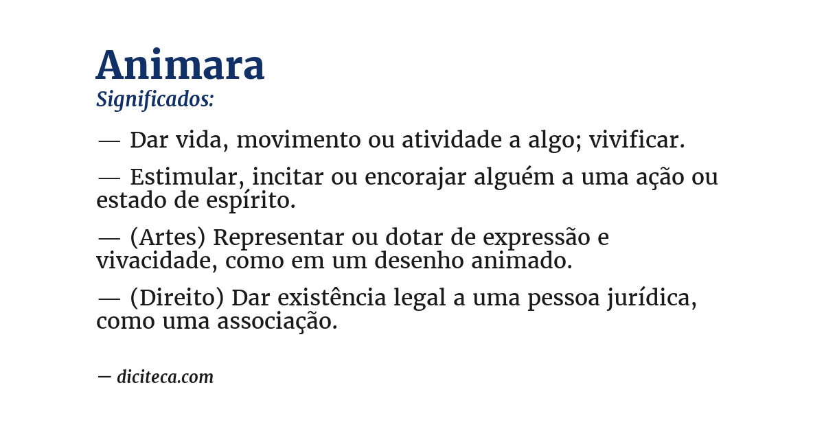 Significado de animara
