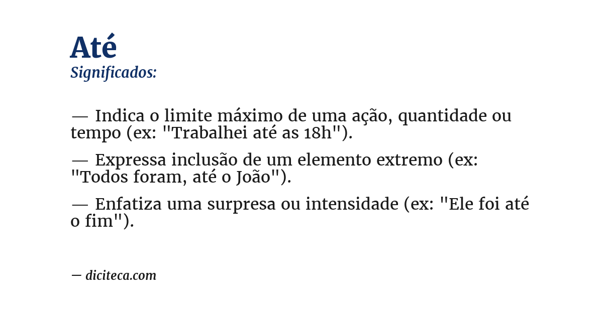 Significado de até