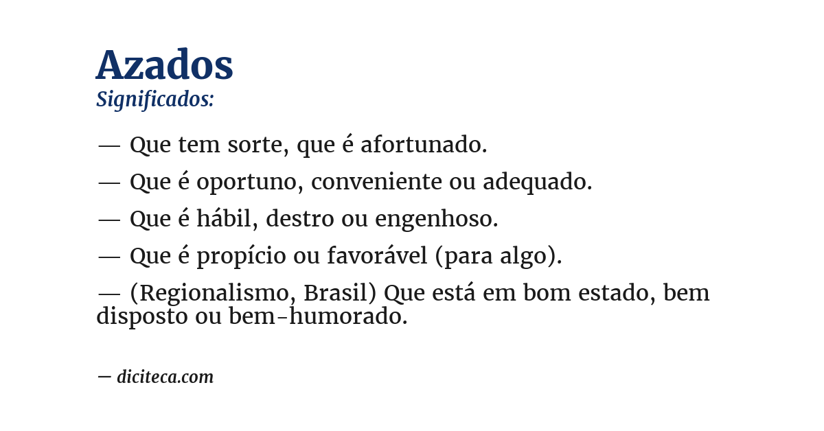 Significado de azados