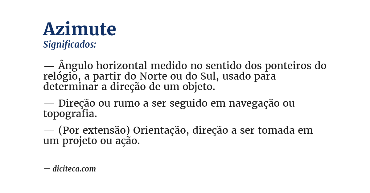 Significado de azimute