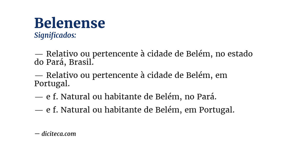 Significado de belenense