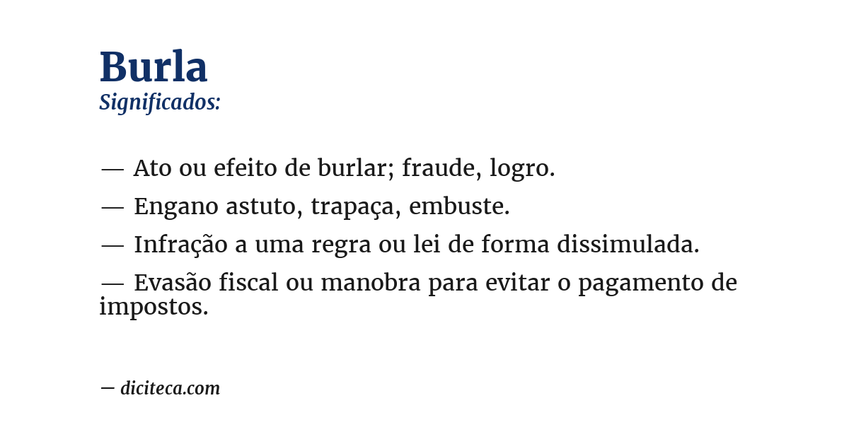 Significado de burla