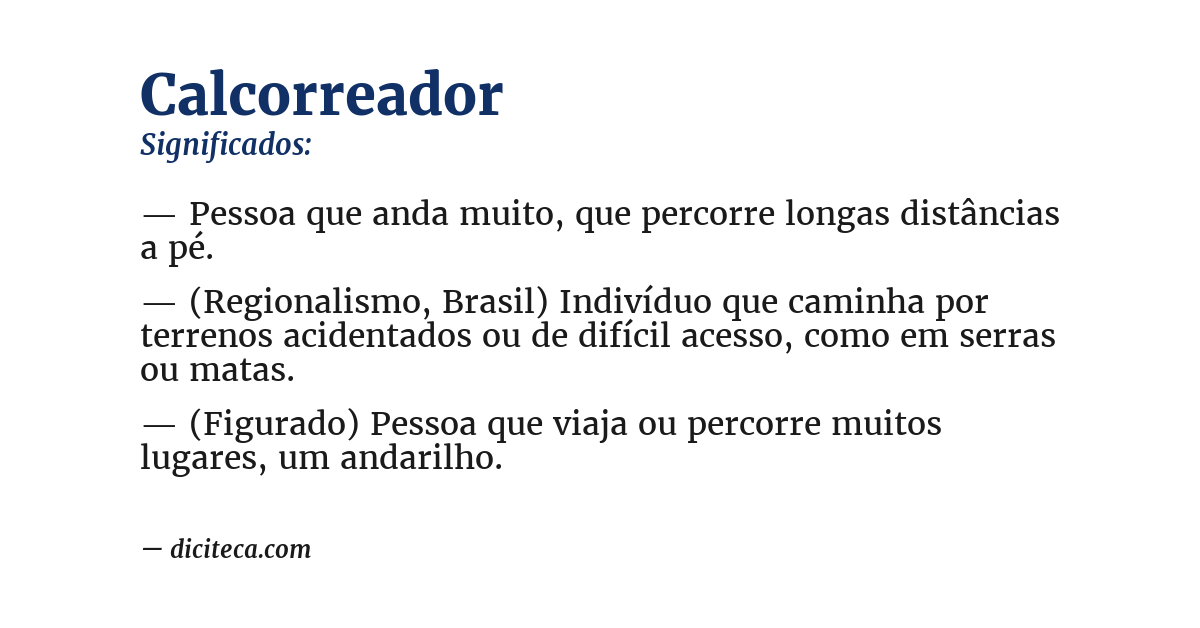 Significado de calcorreador