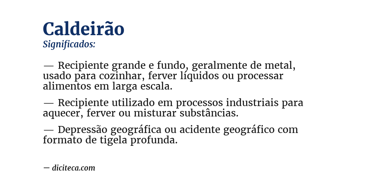 Significado de caldeirão