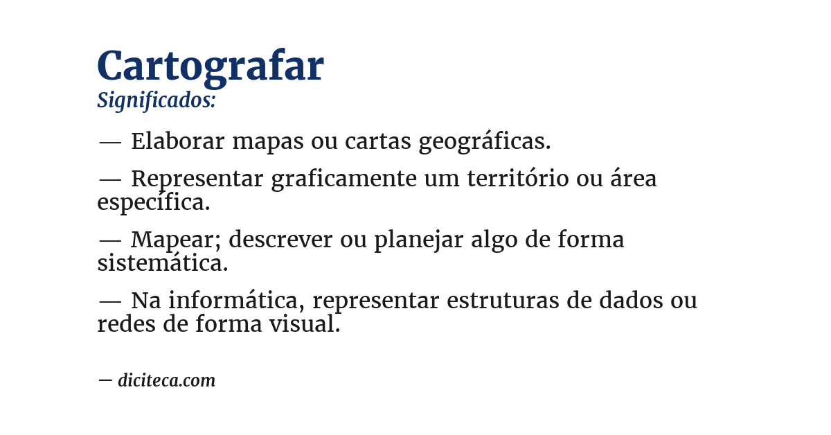 Significado de cartografar
