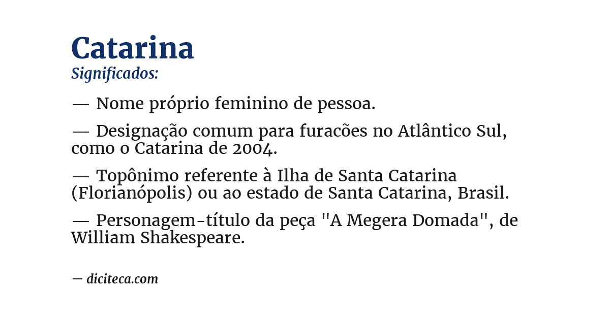 Significado de catarina