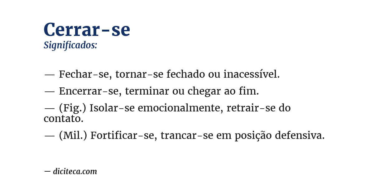 Significado de cerrar-se