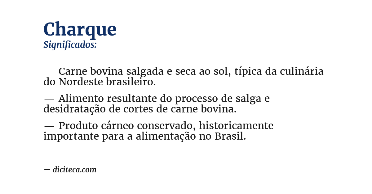 Significado de charque