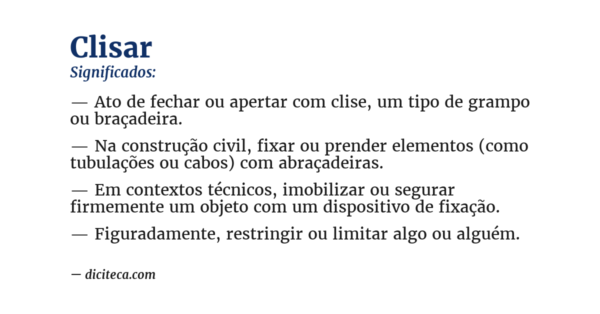 Significado de clisar