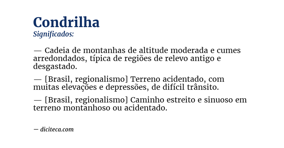 Significado de condrilha