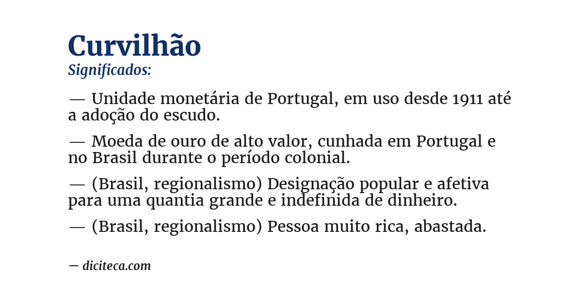 Significado de curvilhão