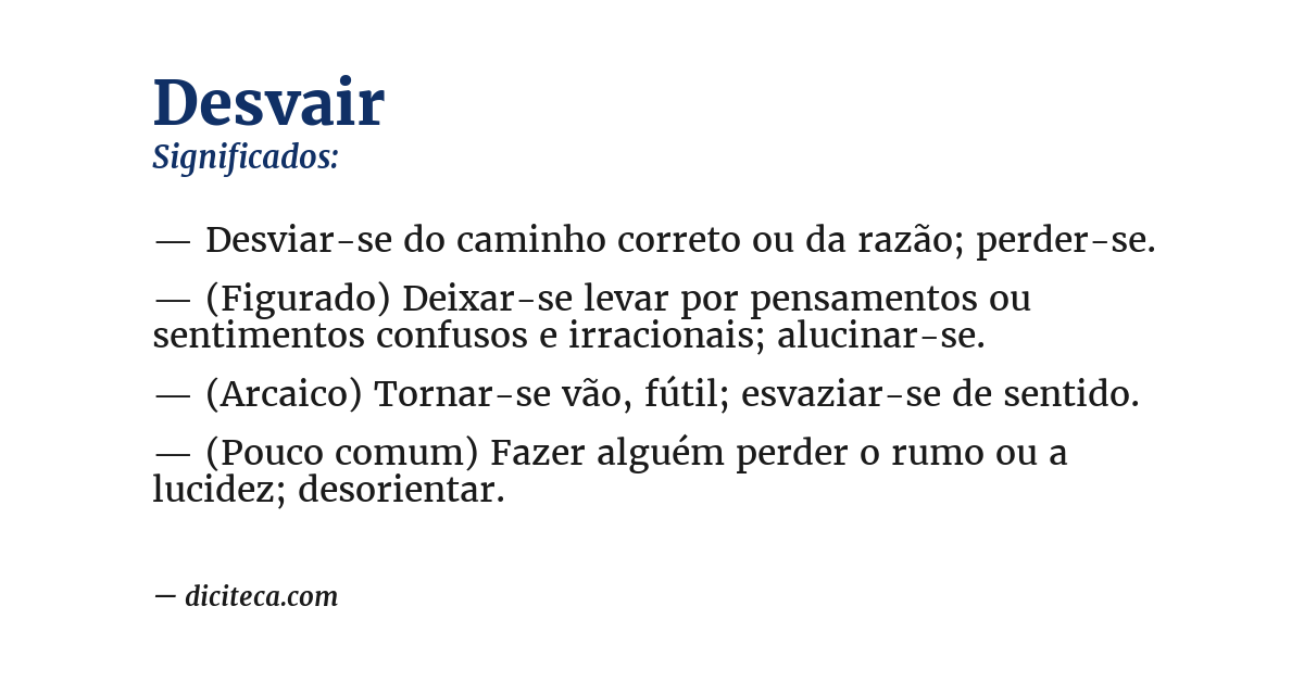 Significado de desvair