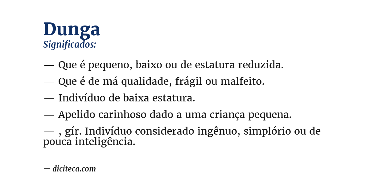 Significado de dunga