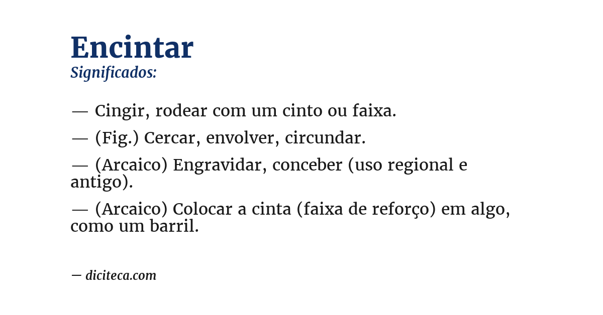 Significado de encintar