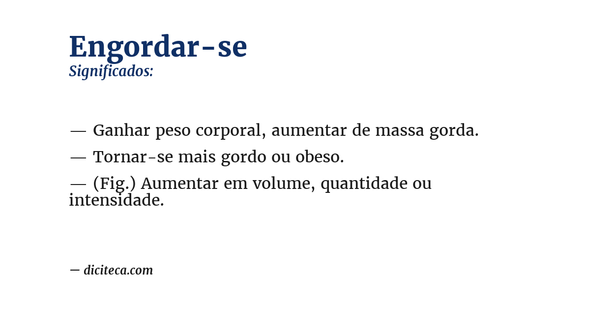 Significado de engordar-se