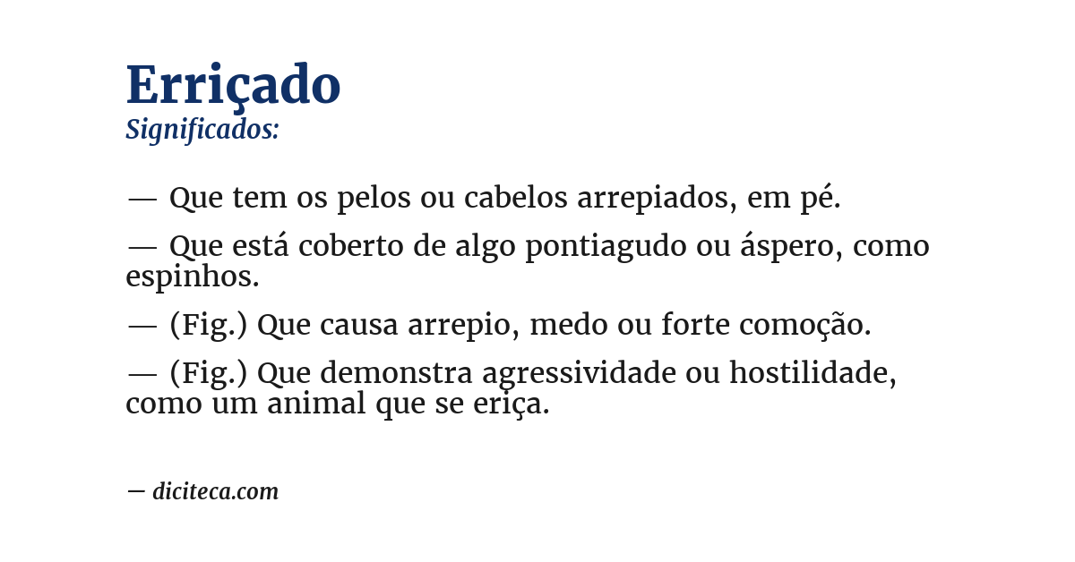 Significado de erriçado