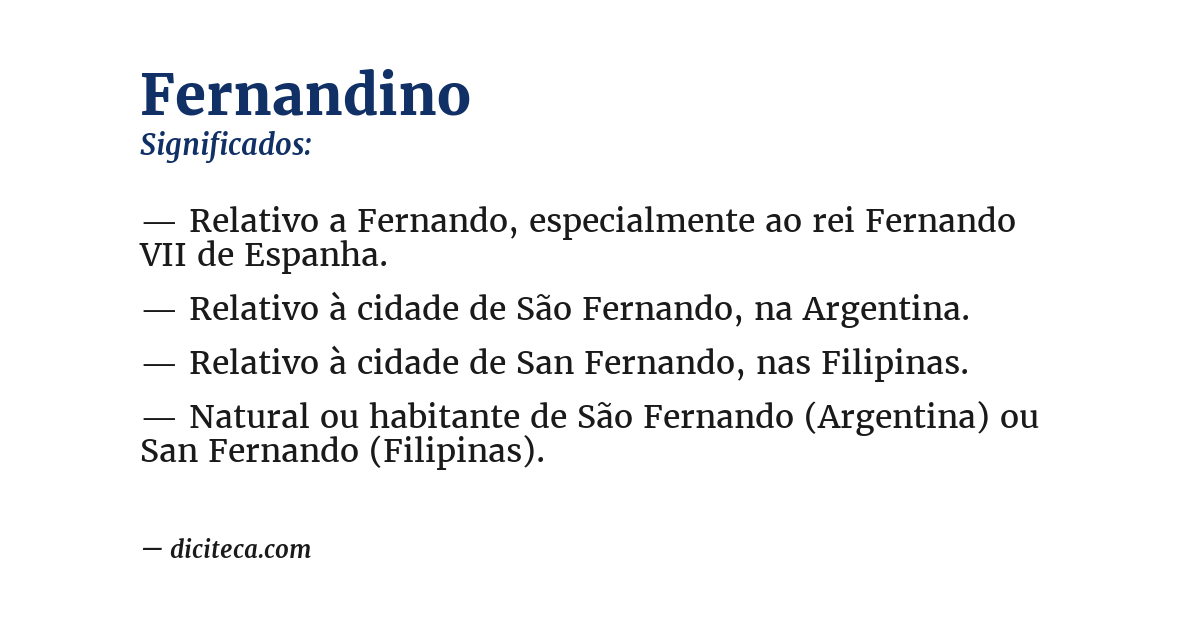 Significado de fernandino