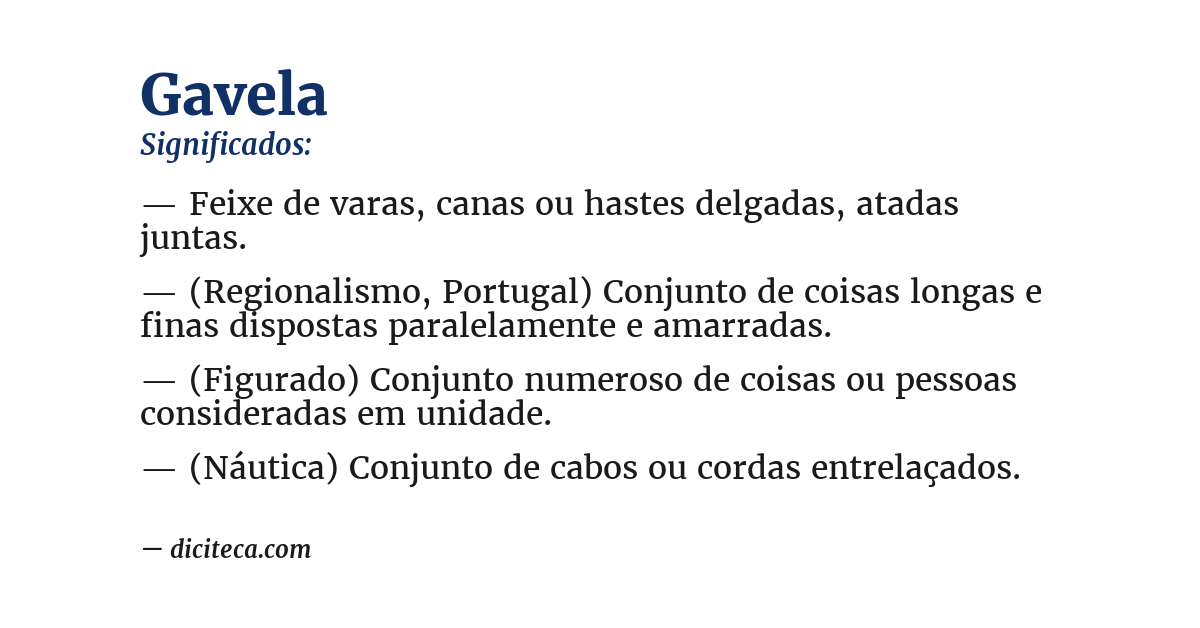 Significado de gavela