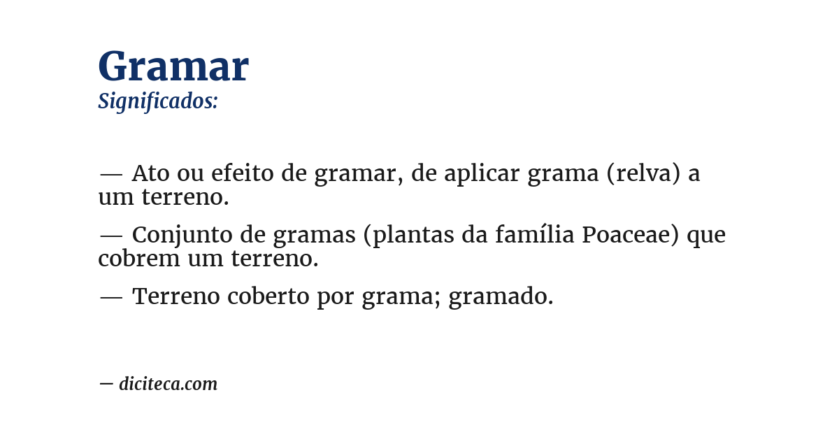 Significado de gramar