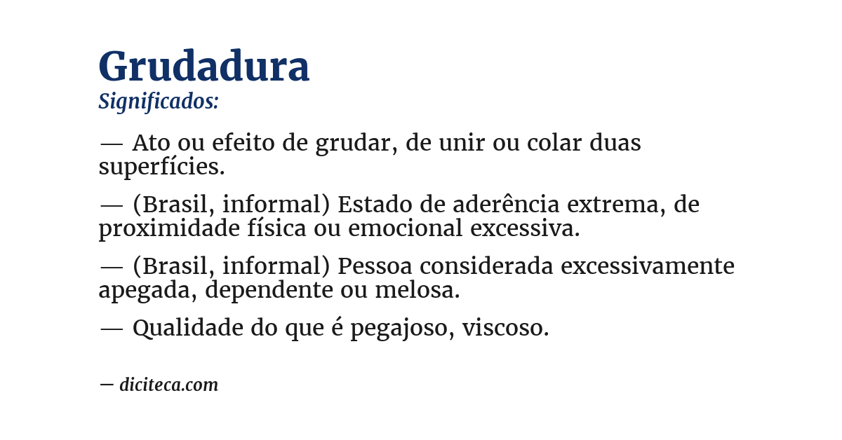 Significado de grudadura
