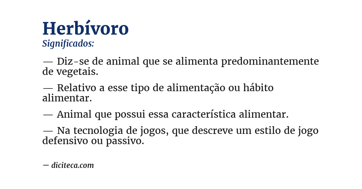 Significado de herbívoro