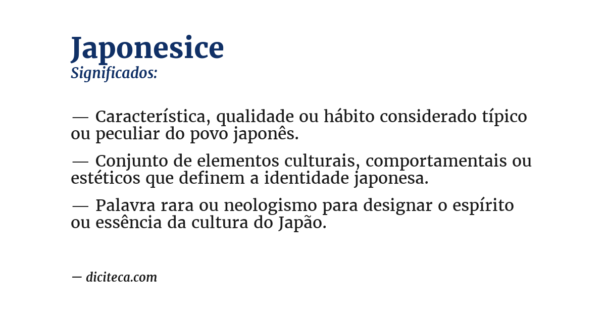 Significado de japonesice